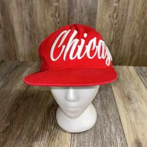 KBethos Headwear Chicago Embroidered Adjustable SnapBack Hat Red White Cap